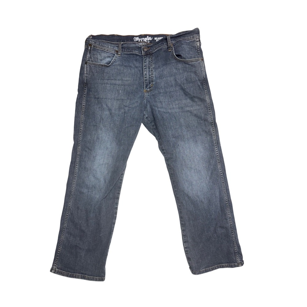 Wrangler Retro Relaxed Boot Jeans Mens 38x30 Blue Denim WRT20TL Stretch